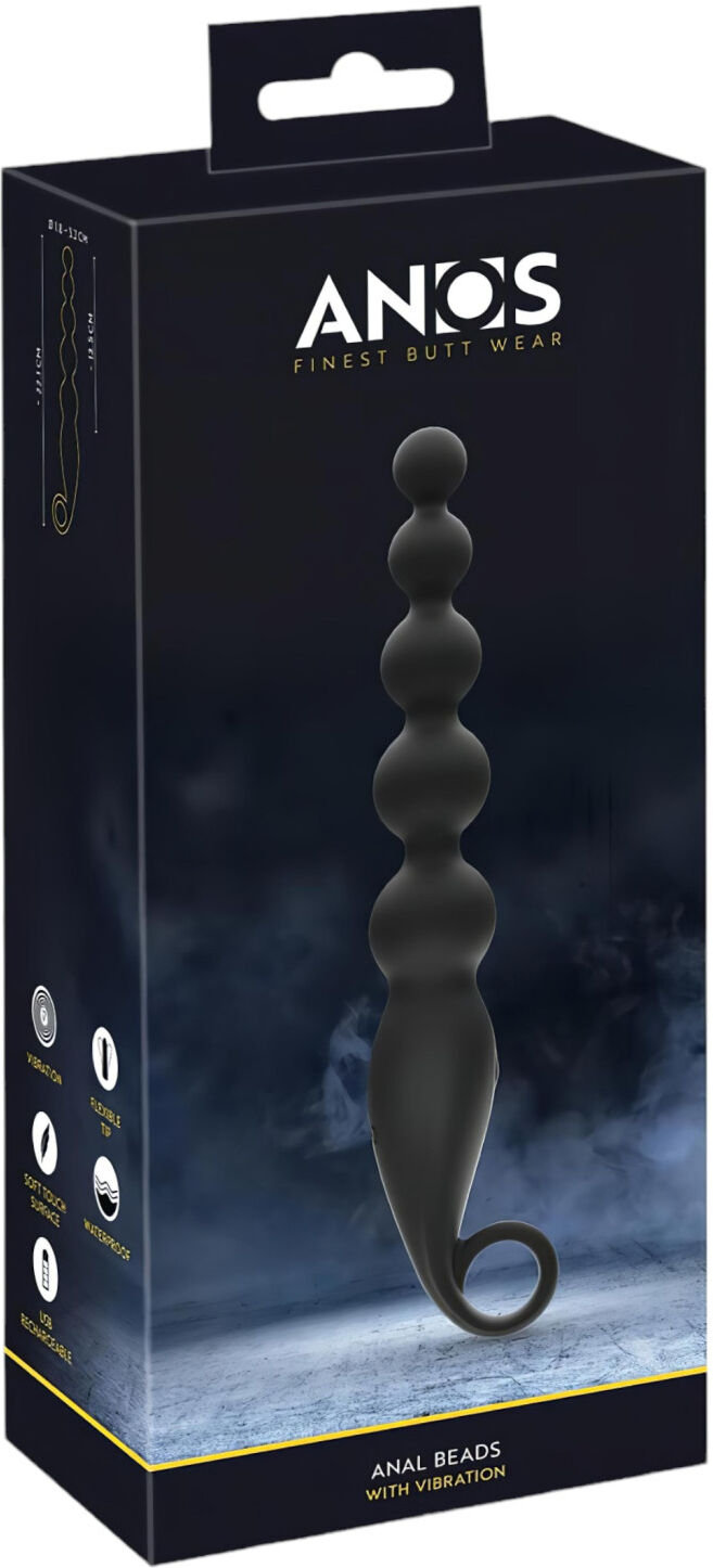 ANOS Sensations - Beaded Anal Vibrator (Black)
