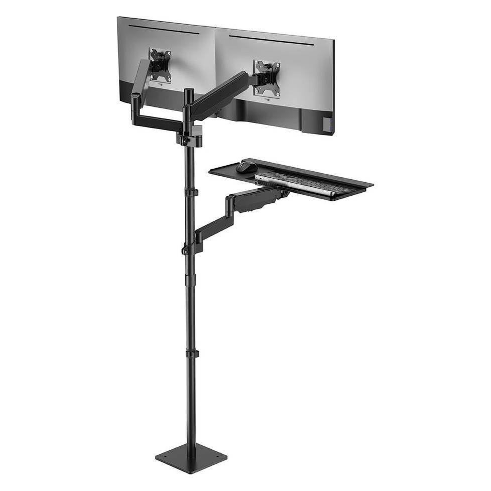 myWall My Wall Mobiler Sitz-/Steh-PC-Arbeitsplatz (Boden, 32", 9 kg) (HP124L)