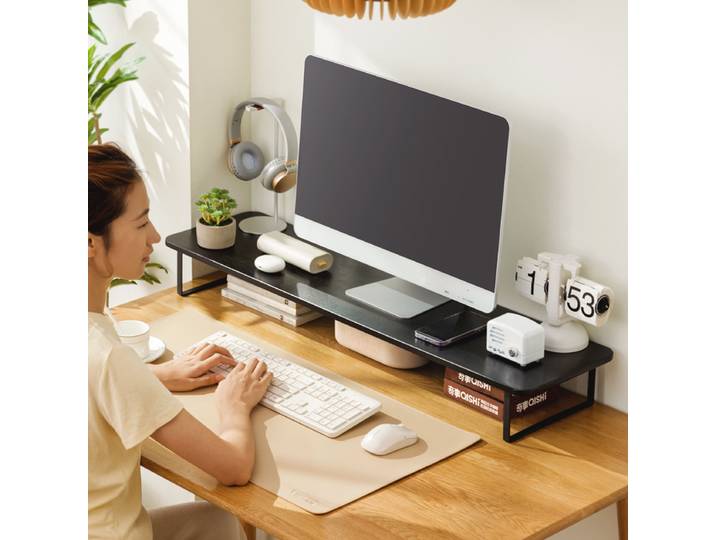 Support de rehaussement pour ordinateur de bureau, support de rangement pour bureau, support de base de rehaussement pour moniteur, étagère de levage