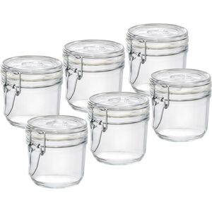 Bormioli-Rocco Einmachglas Fido, mit Bügelverschluss, 350 ml, rund, zum Einkochen, luftdicht, 6 Stück