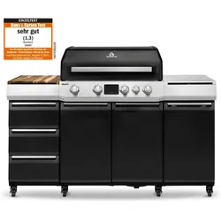Burnhard GRANT Pro - Modularer Gasgrill 4-Brenner mit Türen und Gusseisenrost