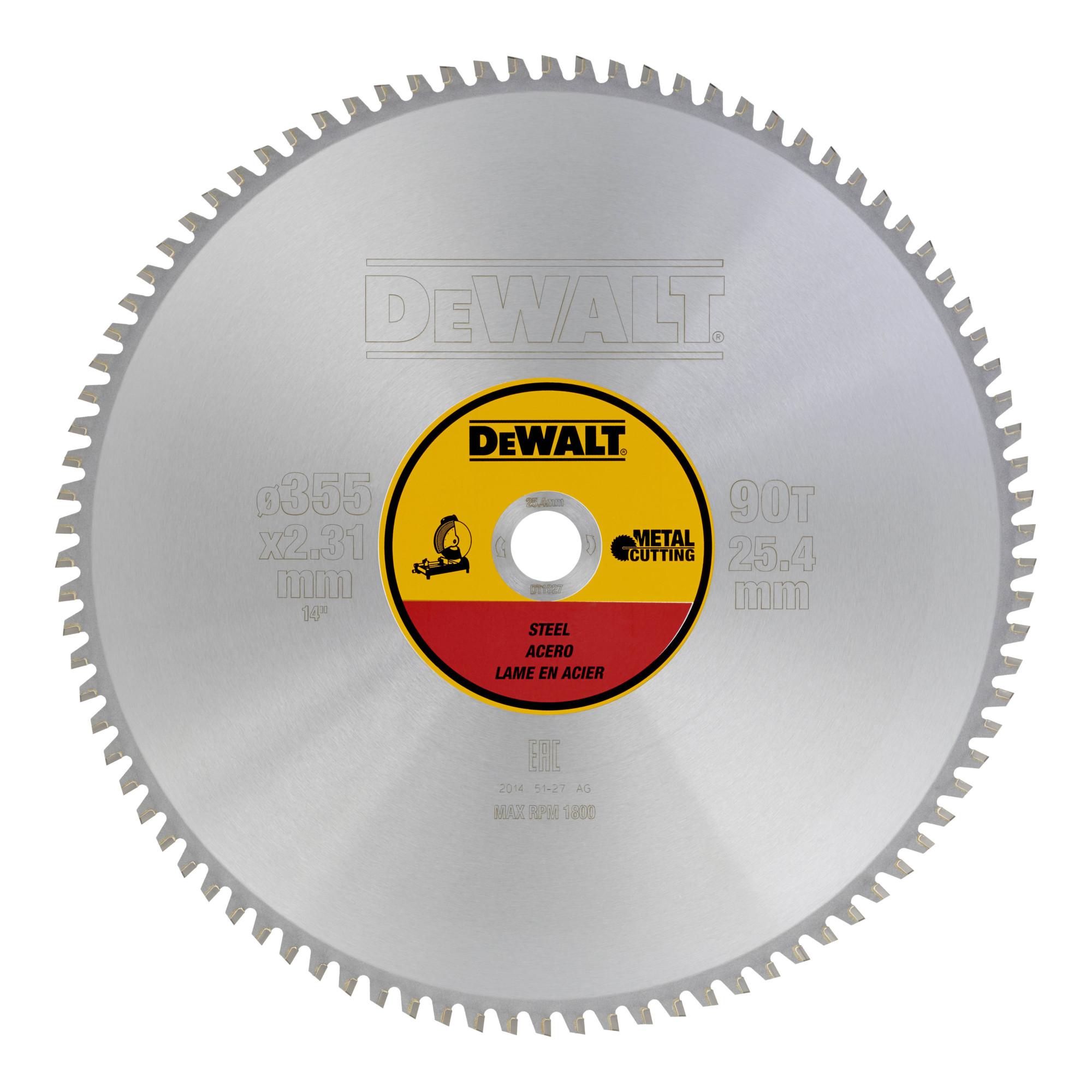 DeWalt DT1927-QZ Kreissägeblatt stationär 355/25,4 mm 90TFZ für Quer- und Längsschnitte in Holz oder Holzwerkstoffen)
