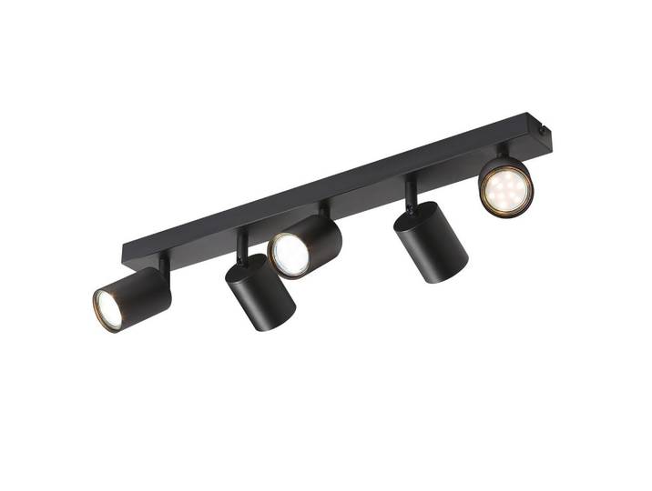 Nettlife Deckenstrahler Roger 5-flammig 55/3/14 cm, Schwarz, Metall, Gu10, 3x14x55 cm, Lampen & Leuchten, Innenbeleuchtung, Spots & Strahler, Wandstrahler