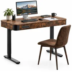 Nowe Biurko Triadyn WorkBase S 1206 Elektryczna Regulacja Wysokości 120x60cm z Szufladą Dąb Rustykalny