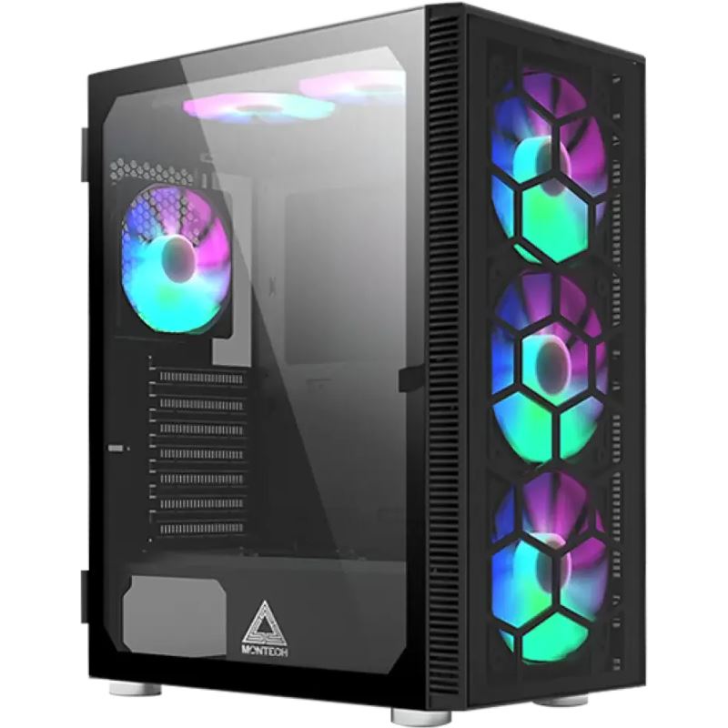 Montech X3 Glass Midi-Tower, RGB, Tempered Glass - schwarz