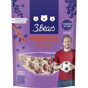 3Bears Haferbrei Porridge Dreierlei Beere, mit Korinthen, Cranberries und Johannisbeeren, 400 g