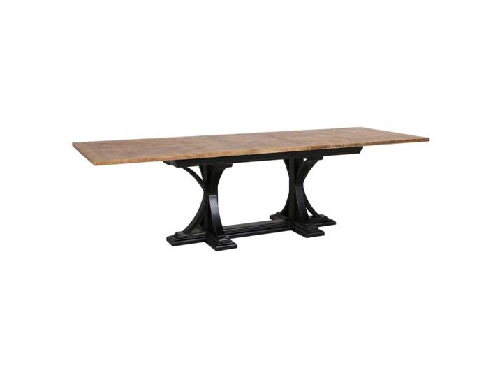 Table rectangulaire extensible 1 allonge en bois noir