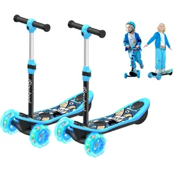 MiniSpider 2-in-1 Elektrischer Dreirad-Kinderscooter und Skateboard für Kinder ab 3 Jahre (Höhenverstellbare)