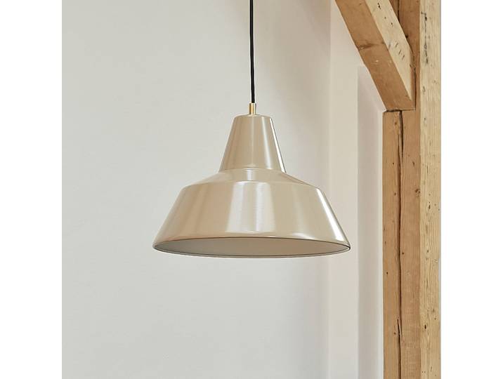 Workshop W3 Pendelleuchte, beige, Alu, E27 - Made By Hand - Esszimmer - Design - Aluminium - Einflammig
