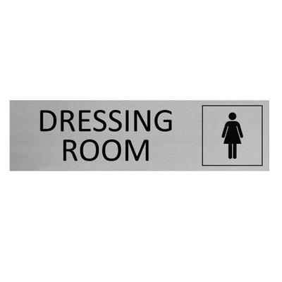 CombiCraft Aluminium Türschild Womens's Dressing Room 165x45mm mit 3M-Tape zur Befestigung, einfache Kennzeichnung von Räumen und Bereichen