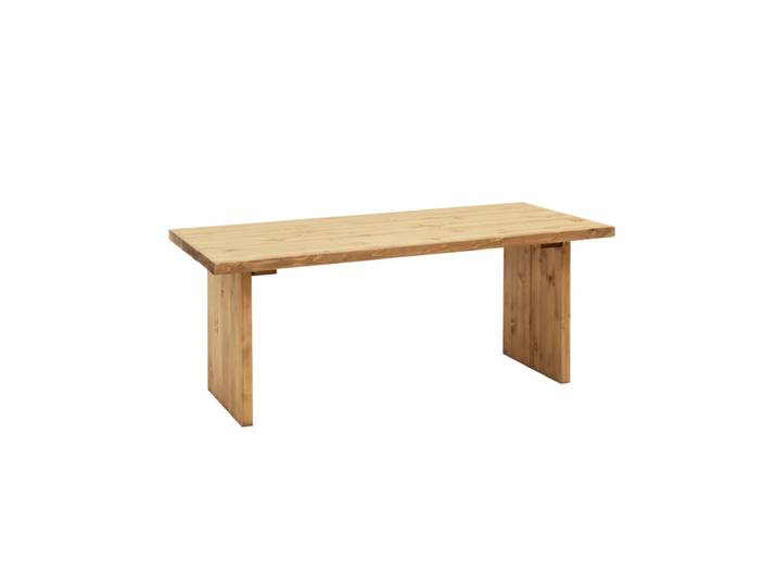 Table basse en bois de pin vieilli 120x47cm