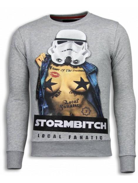 Local Fanatic Stormbitch rhinestone sweater