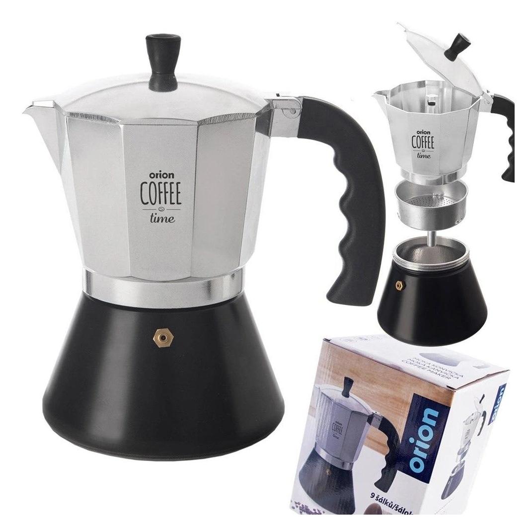 Orion Kawiarka Kawiarka Indukcja na Gaz Ciśnieniowa Aluminiowa Włoska Solidna 450 ml (9 Tassen) (52526091)