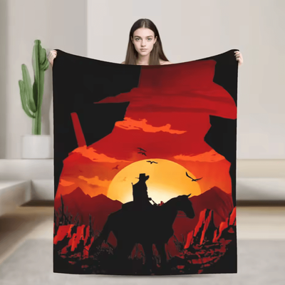 Inspire Curations Arthur Morgan Soft Flannel Throw Blanket 114jdt111 50x60in(130cmx150cm)