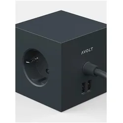 Avolt, Steckdosenleiste, Quadrat 1 (3x, CEE 7/3, 1.80 m)