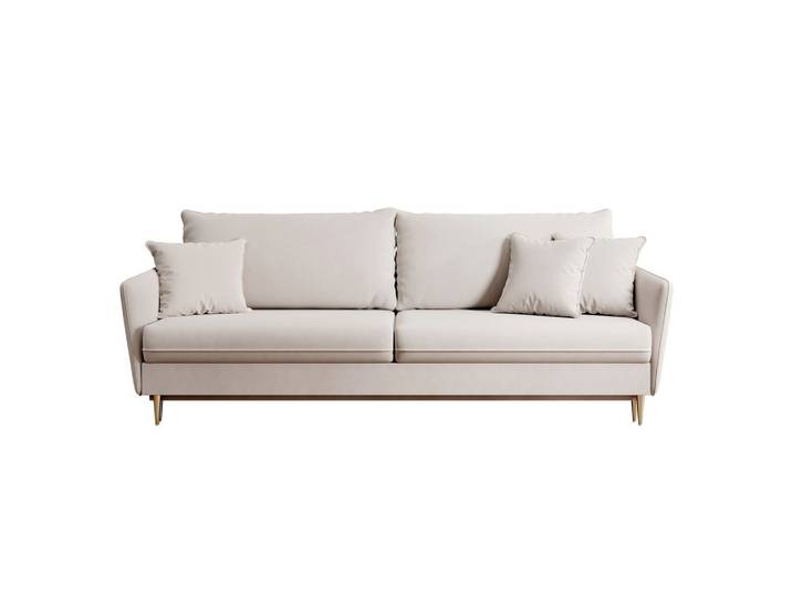 3-SITZER SCHLAFSOFA Volio Samt Graubeige