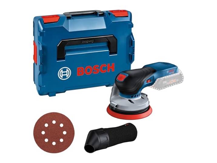 Bosch Professional 18V System Akku Exzenterschleifer GEX 18V-125 (inkl. Schleifteller (125mm), 1x Schleifpapier, Staubbeutel, L-BOXX, ohne Akku/Ladegerät)