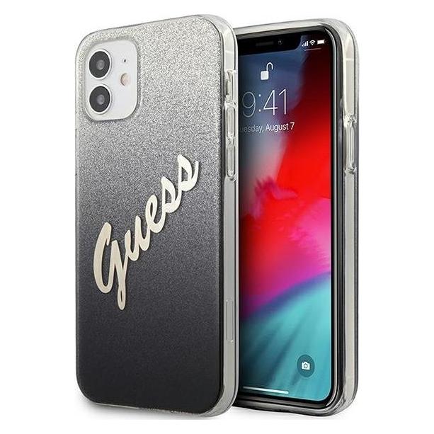 Guess Glitter (Apple iPhone 12 mini) (GUHCP12SPCUGLSBK)