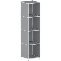 viasit Aktenregal »System 4« schmal 4 OH grau, 40.4x155.6x40.4 cm