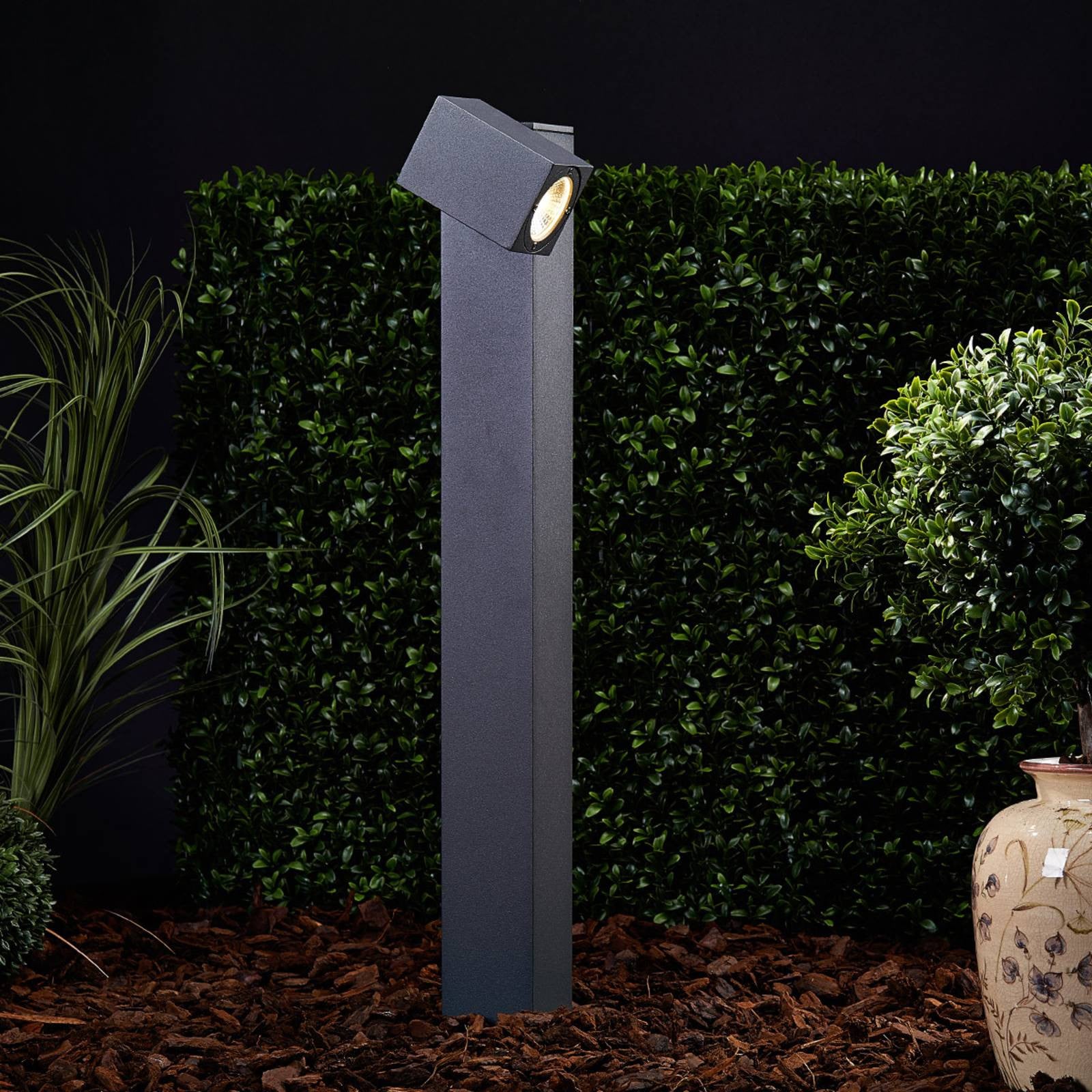 Lucande LED tuinpadverlichting, zwart, aluminium, modern, verstelbaar