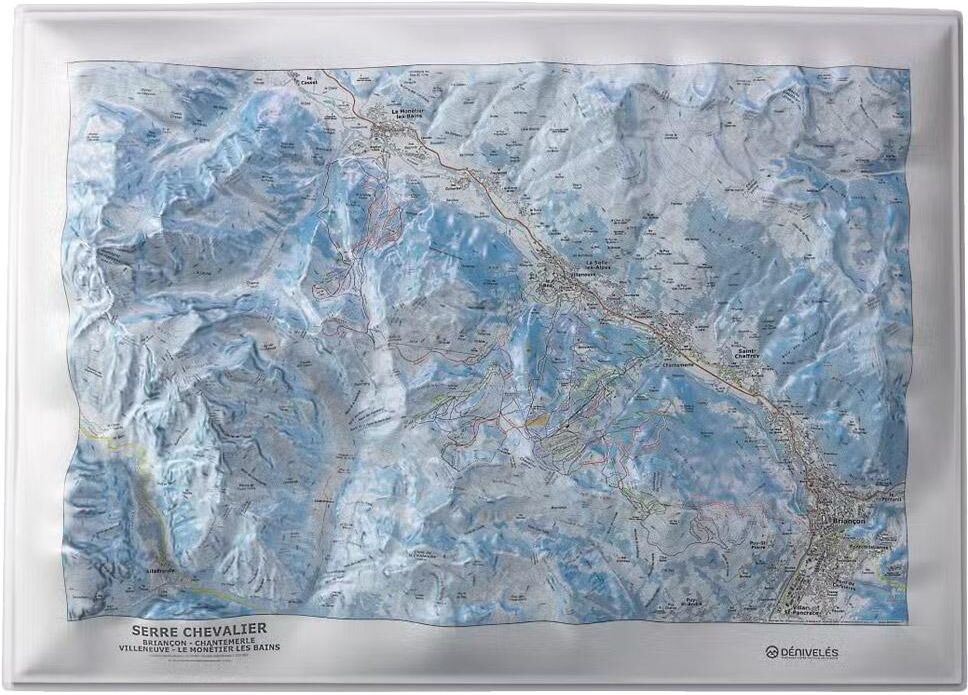 Deniveles  - Serre-Chevalier + Cadre - Carte 3D