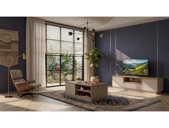 JVmoebel Wohnwand Beiges Wohnzimmer-Set TV-Schrank Couchtisch luxuriös TV-Möbel modern, Made in Europa