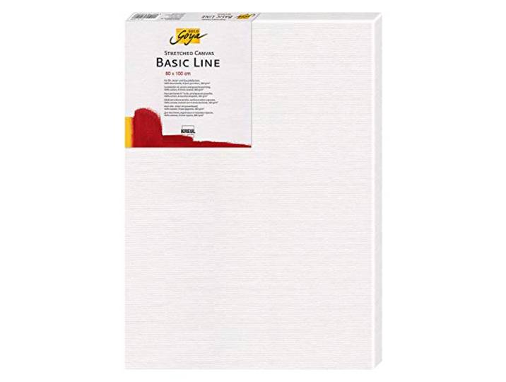 Kreul 680100 - Solo Goya Stretched Canvas Basic Line\, châssis env. 80 x 100 cm\, avec Toile en Coton 4 Fois apprêtée\, pour Huile\, Peinture Acrylique et Gouache\, Blanc