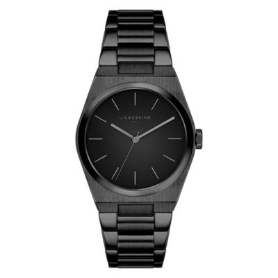 Quarzuhr LIEBESKIND BERLIN "Minimalist 45 mm", schwarz, Armbanduhren, Damen, Quarzuhr, Armbanduhr, Damenuhr, Edelstahlarmband, analog