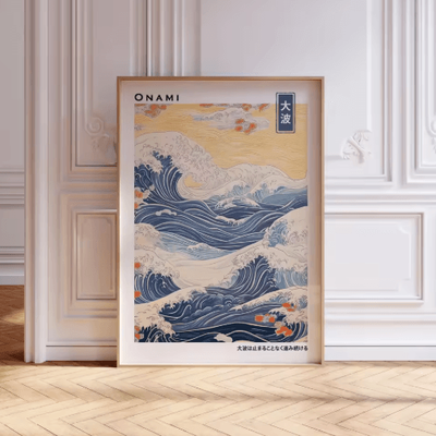 Inspire Picks Hokusai Wave & Mount Fuji Canvas Print Japanese Landscape Wall Decor 10 50x70cm Unframed