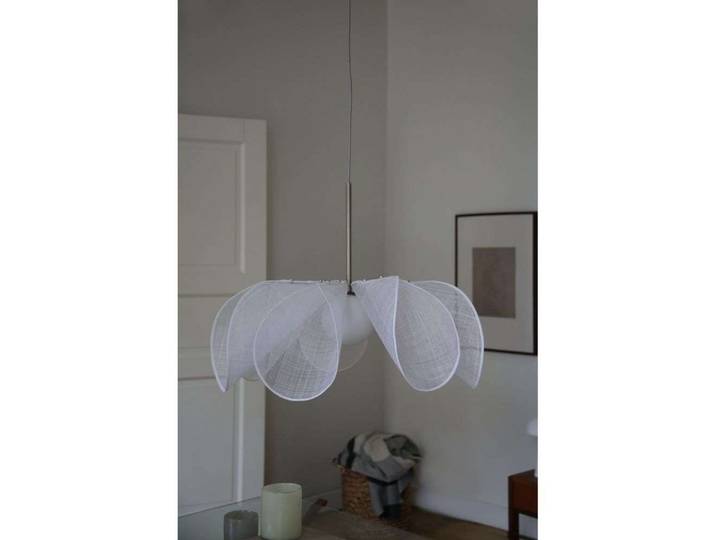 Styrka Hanglamp Ø75 Satin Nickel/Wit - Markslöjd - Woonkamer - Stof