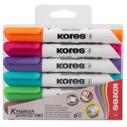 Kores Whiteboard-Marker K MARKER XW1, Rundspitze, 6er Etui