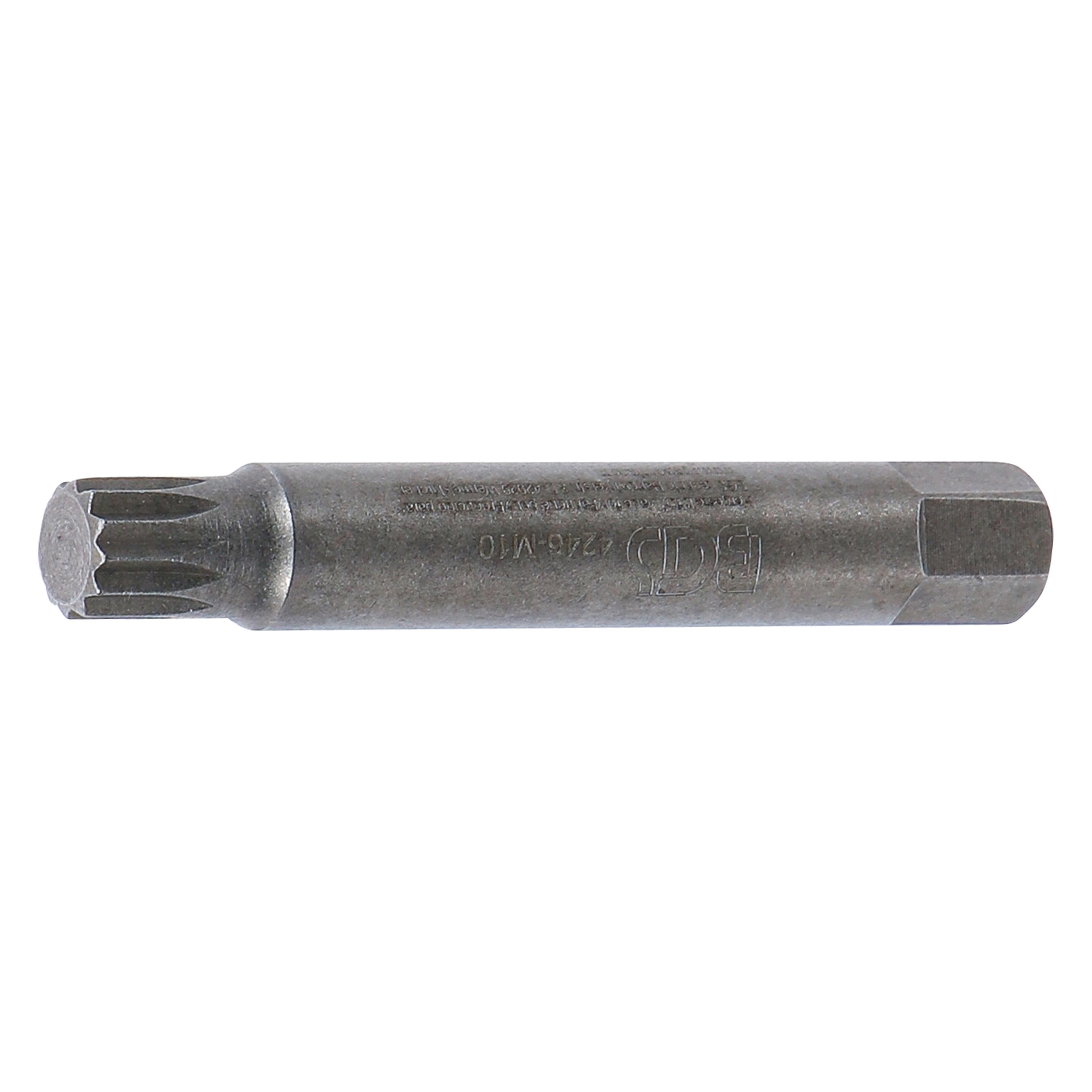 BGS Bit, lang Antrieb Aussensechskant 10 mm (3/8") Innenvielzahn (für XZN) M10 (4246-M10)