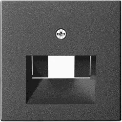 Gira System 55 Zentralplatte, UAE/IAE, anthrazit, Befestigung mit Schraube, ohne Beschriftungsfeld, 27028