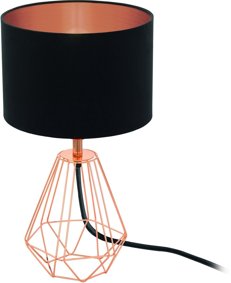 EDI light Carlton 2 Tafellamp - Koper/Zwart - Hoogte: 30,5 cm