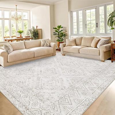 Garvee Vintage Distressed Diamond Geometric Area Rug