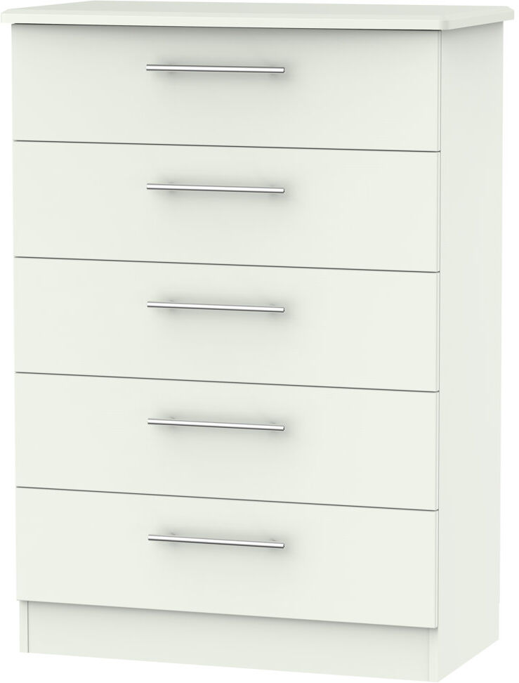 Ophelia & Co. Fully Assembled Levine 5 Drawer 76.5Cm W Chest Grey Matt 107.5cm H X 76.5cm W X 41.5cm D