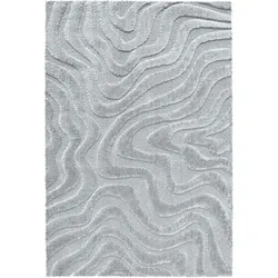 Designteppich Limba 160 x 230 cm Polyester Grau