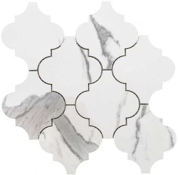 The Tile Life Stately Arabesque 11 x 12 Polished Porcelain Mosaic Tile