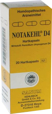 SANUM-KEHLBECK GmbH & Co. KG NOTAKEHL D 4 Kapseln 20 St 04383222