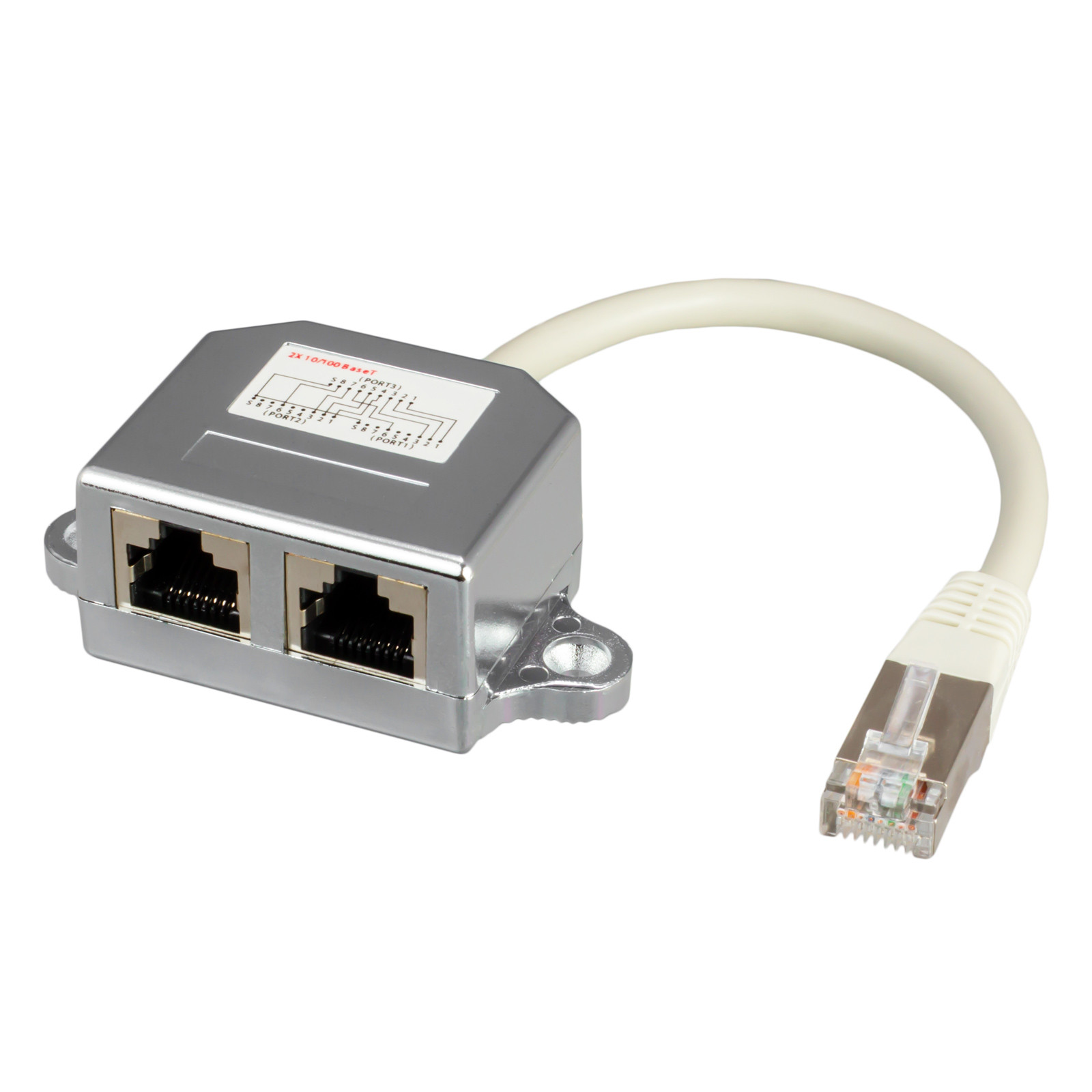 HB-Digital Cat. 5e patchkabeladapter Ethernet, 0,1 meter