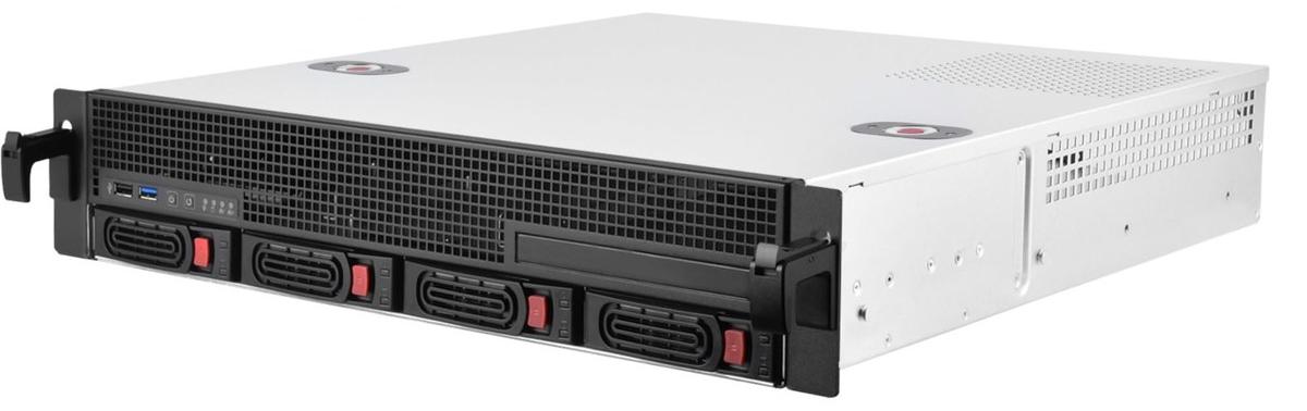 Serverlaufwerk-Gehäuse Server-Gehäuse Rackgehäuse - 2U - 4 x 2,5/3,5 Zoll SAS/SATA - Micro ATX