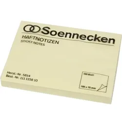 Soennecken Haftnotiz 5814 100x75mm 100Blatt gelb