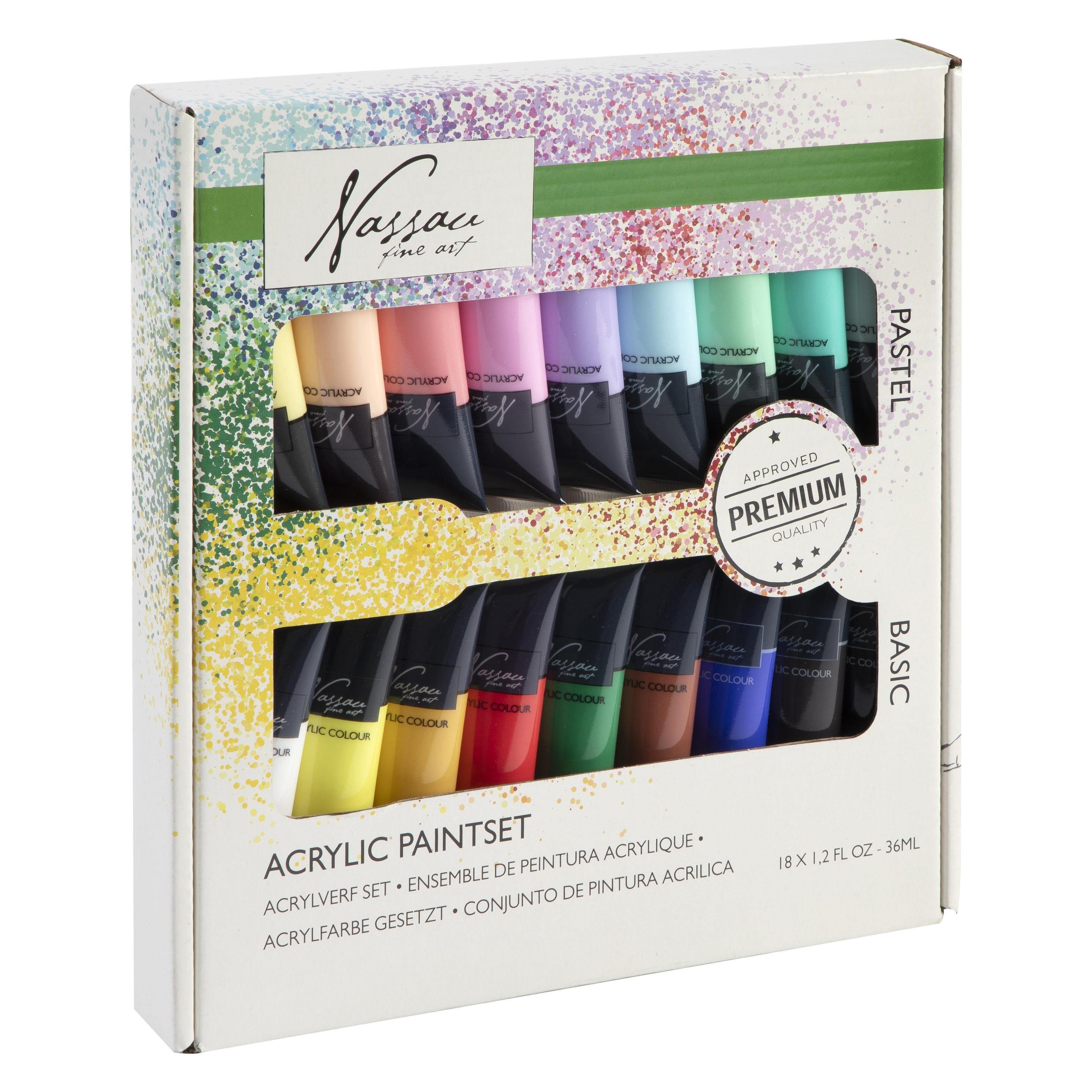 Grafix Acrylfarbe Primär- und Pastellfarben, 18 x 36 ml (36 ml) (AR0701/21GE)