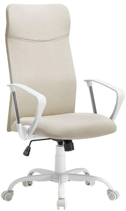 Schreibtischstuhl SONGMICS "mit Armlehnen und Fusskreuz", beige, Stühle, Schreibtischstuhl beige Einheitsgröße