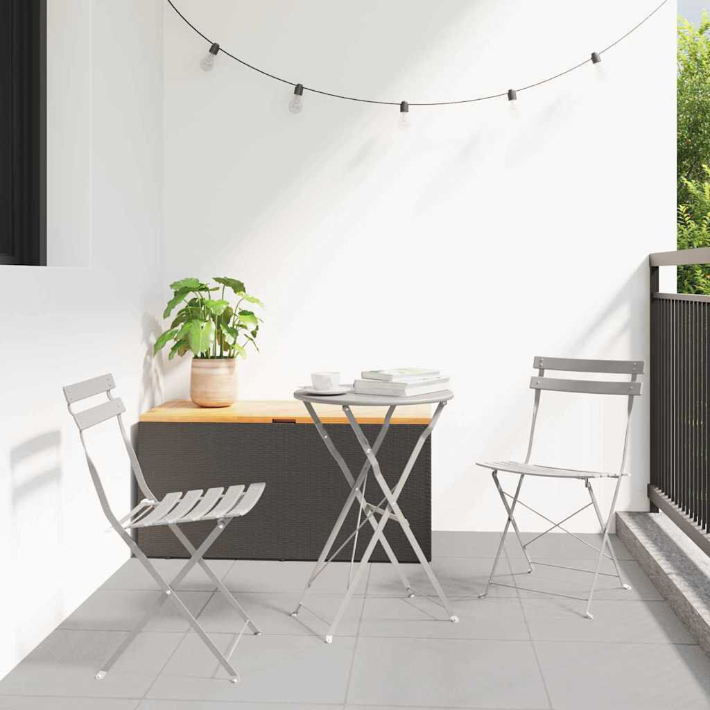 Fjørde & Co 2 - Person Patio Dining Set with Rectangular Table , Cushions Included Beige 2