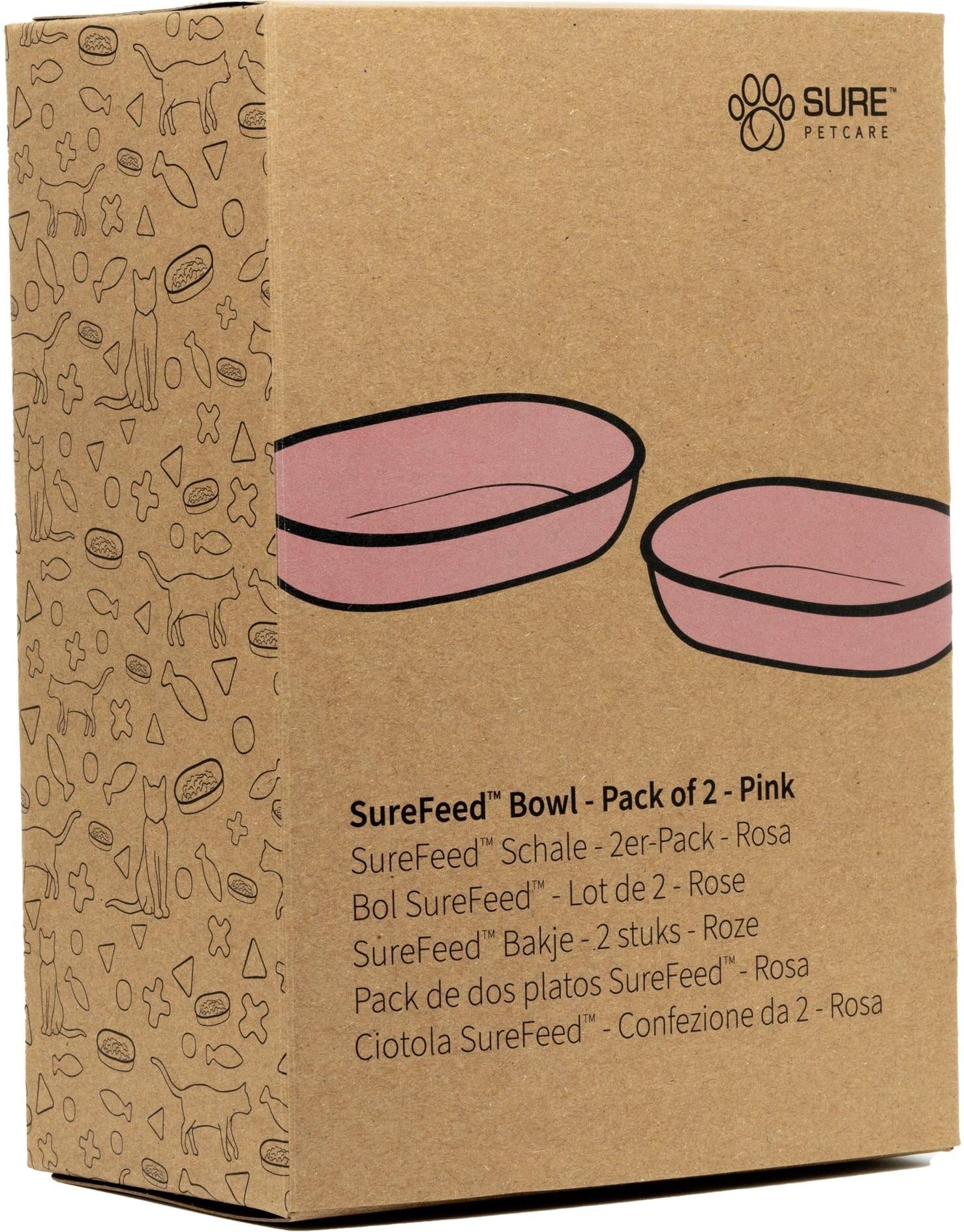 Schale SUREFEED "2 Stück", rosa, B:16cm H:10cm, Kunststoff, Schüsseln, Schale rosa B/H/L: 16cm x 10cm