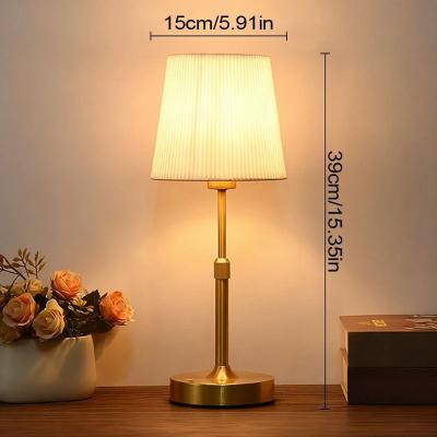 Uplifted Finds Fabric Touch Table Lamp Rechargeable Bedside Desk Light With Replaceable Bulb For Hotel Room b1 Retractable