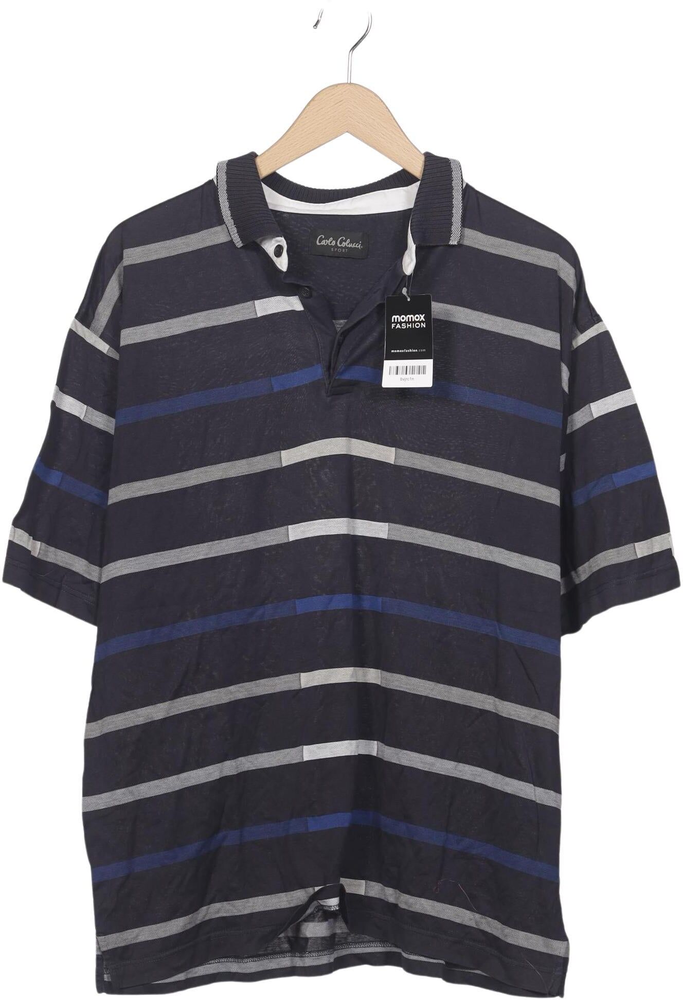 Carlo Colucci Herren Poloshirt, Mehrfarbig, Gr. Xxl, Baumwolle - Second Hand