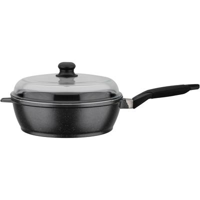 Schmorpfanne GSW "Titanium Granit", schwarz, Ø:20cm, Pfannen, Schmorpfanne, Induktion