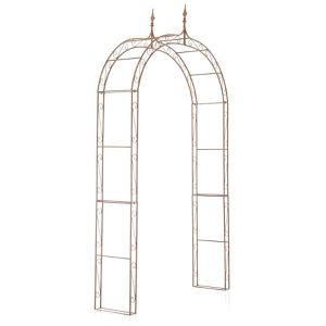 CLP Rosenbogen Lenz, antik-braun, aus Metall, freistehend, 147 x 264 x 37 cm